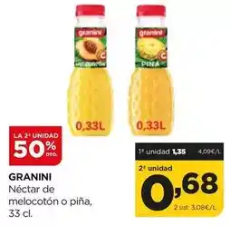 Alimerka Granini - néctar de melocotón o pina oferta