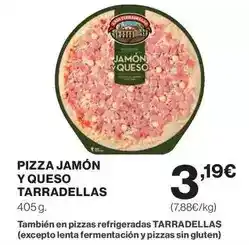 Hipercor Casa tarradellas - pizza jamón y queso oferta