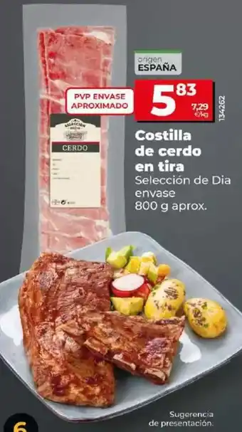 Dia Seleccion de dia - costilla de cerdo en tira oferta