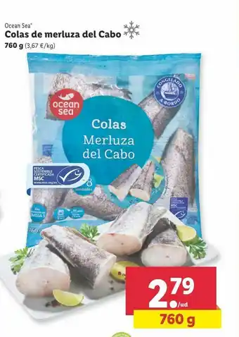 Lidl Colas de merluza ocean sea oferta
