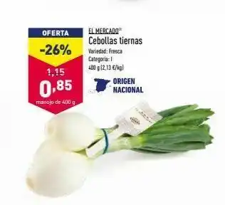 ALDI Cebolla tierna origen oferta