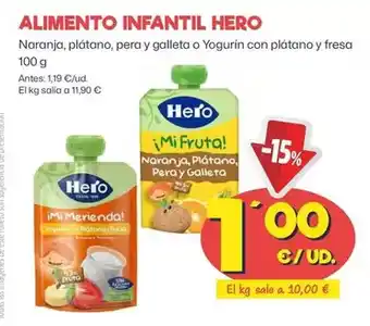AhorraMas Hero - alimento infantil oferta