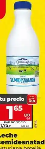 Dia La asturiana - leche semidesnatada oferta