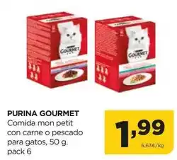 Alimerka Purina - gourmet comida mon petit con carne o pescado para gatos oferta