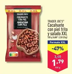 ALDI Trader joe´s - cacahuete con piel frito y salado xxl oferta