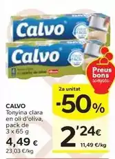 Caprabo Calvo - tonyina clara en oli d'oliva oferta