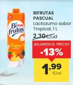 Autoservicios Familia Pascual - bifrutas lactozumo sabor tropical oferta