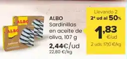 Autoservicios Familia Albo - sardinillas en aceite de oliva oferta
