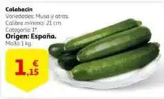 Alcampo Musa - calabacin oferta