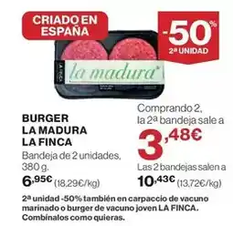 Hipercor La finca - burger la madura oferta