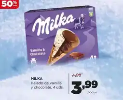Alimerka Milka - helado de vainilla y chocolate oferta