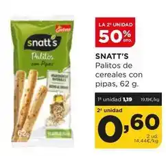 Alimerka Snatt's - palitos de cereales con pipas oferta