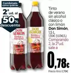 Unide Market Don simón - tinto de verano sin alcohol clasico o con limon oferta
