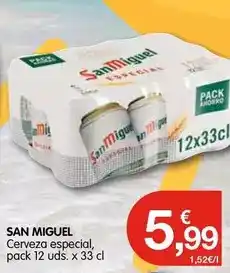 CashDiplo San miguel - cerveza especial oferta