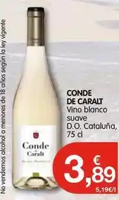 CashDiplo Conde de caralt - vino blanco suave d.o. cataluna oferta
