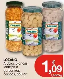 CashDiplo Lozano - alubias blancas, lentejas o garbanzos cocidos oferta