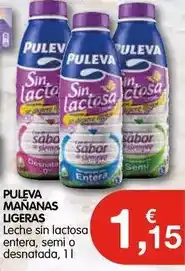 CashDiplo Puleva - leche sin lactosa entera, semi o desnatada oferta