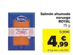 Carrefour Market Royal - salmon ahumado noruego oferta