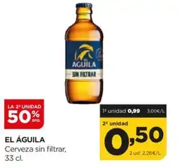 Alimerka EL ÁGUILA Cerveza sin filtrar, 33 cl. oferta