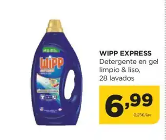 Alimerka WIPP EXPRESS Detergente en gel limpio & liso, 28 lavados oferta