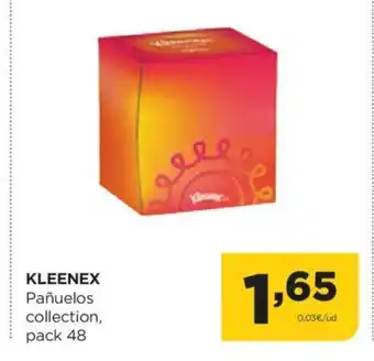 Alimerka KLEENEX Pañuelos collection, pack 48 oferta