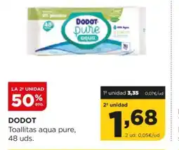 Alimerka DODOT Toallitas aqua pure, oferta