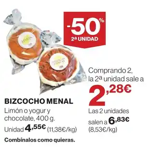 Hipercor BIZCOCHO MENAL oferta