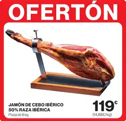 Hipercor JAMÓN DE CEBO IBÉRICO 50% RAZA IBÉRICA oferta