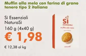 NaturaSí Muffin alla mela con farina di grano tenero tipo 2 italiana oferta