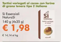 NaturaSí Tortini variegati al cacao con farina di grano tenero tipo 2 italiana oferta