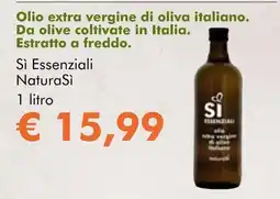 NaturaSí Olio extra vergine di oliva italiano. Da olive coltivate in Italia. Estratto a freddo. oferta