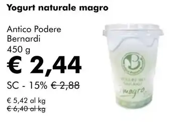 NaturaSí Yogurt naturale magro oferta