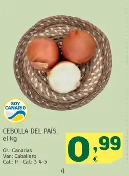 HiperDino CEBOLLA DEL PAÍS, oferta