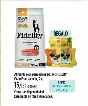El Corte Inglés Alimento Seco Para Perros Adultos Fidelity Grain Free, Salmón 3kg oferta