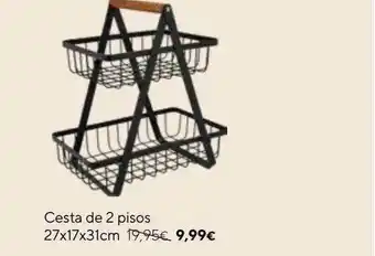 Cesta De 2 Pisos 27 x 17 x 31 cm