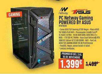 Beep PC Netway Gaming Powered By Asus oferta
