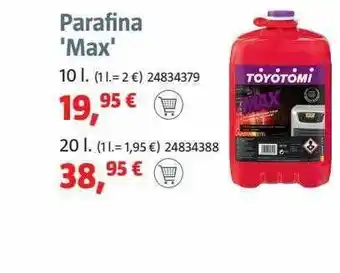 Bauhaus Parafina 'max' Toyotomi 10 L oferta