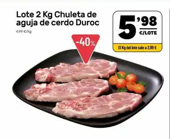 AhorraMas Loter 2 Kg Chuleta De Aguja De Cerdo Duroc oferta