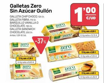 AhorraMas Galletas Zero Sin Azúcar Gullón oferta