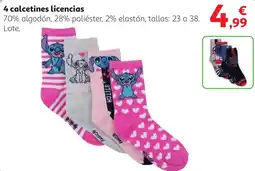 Alcampo 4 calcetines licencias oferta