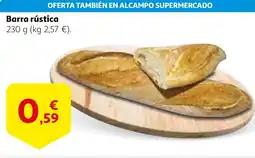 Alcampo Barra rústica oferta