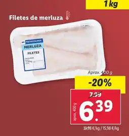 Lidl Filetes de merluza oferta