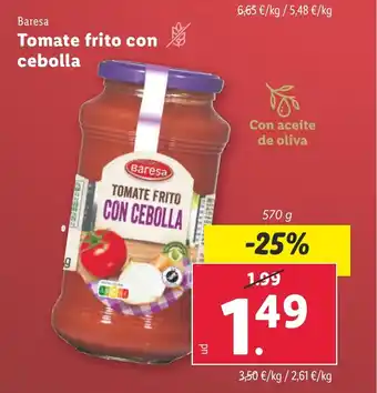 Lidl Baresa Tomate frito con cebolla oferta