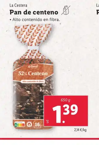 Lidl Pan de centeno oferta