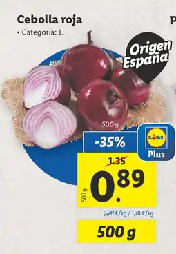 Lidl Cebolla roja oferta