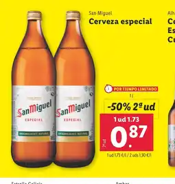 Lidl San Miguel Cerveza especial oferta