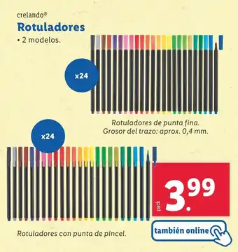 Lidl Rotuladores oferta