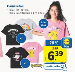 Lidl Camisetas oferta