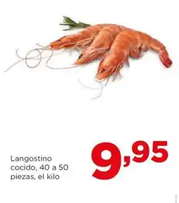 Alimerka Langostino cocido, 40 a 50 piezas, el kilo oferta