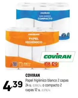Coviran Coviran - papel higienico blanco 2 capas oferta